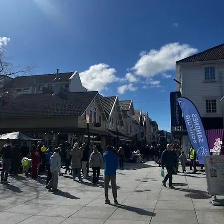公寓 Sentral Og Lys Med Stor Uteplass Og Gratis Parkering
